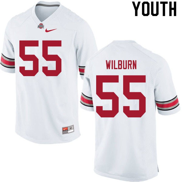 Ohio State Buckeyes #55 Trayvon Wilburn Youth College Jersey White